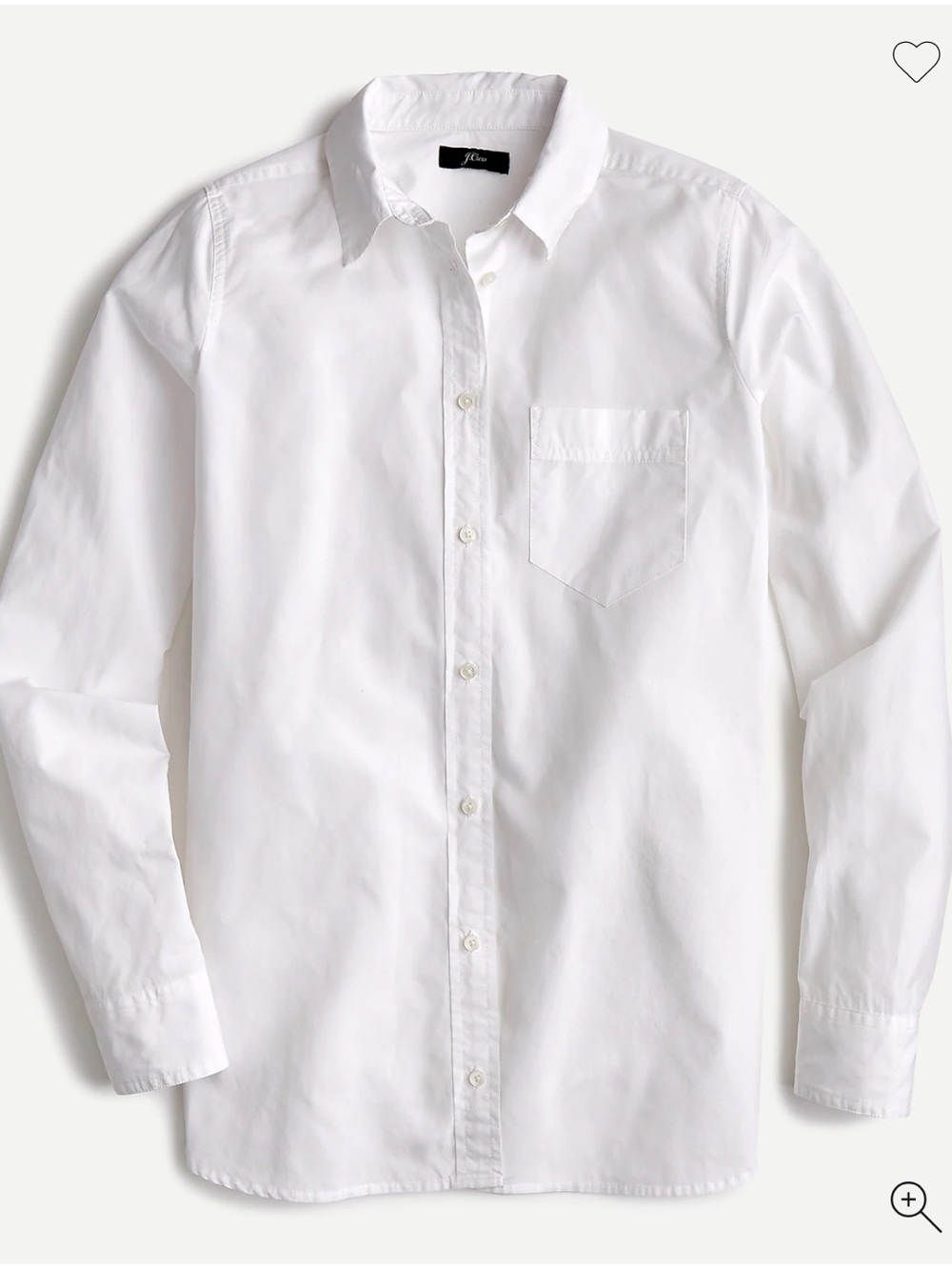 J.CREW Petite Classic-Fit Boy Shirt in Cotton Poplin | 0P | White